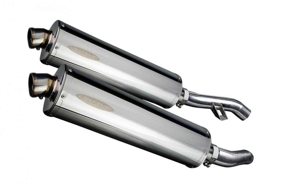 YAMAHA FJR1300 2006-2023 450mm OVAL STAINLESS BSAU SILENCER EXHAUST KIT