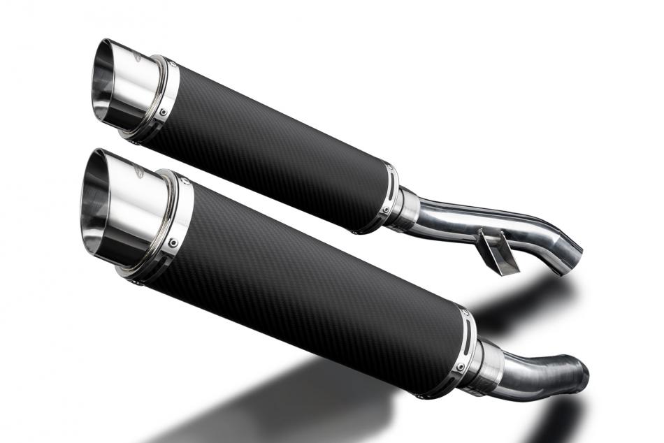 YAMAHA FJR1300 2006-2023 350mm CARBON ROUND BSAU SILENCER EXHAUST KIT