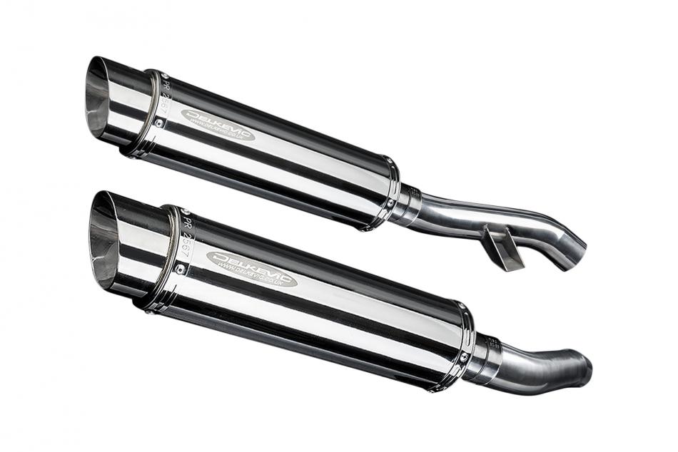 YAMAHA FJR1300 2006-2023 350mm ROUND STAINLESS BSAU SILENCER EXHAUST KIT