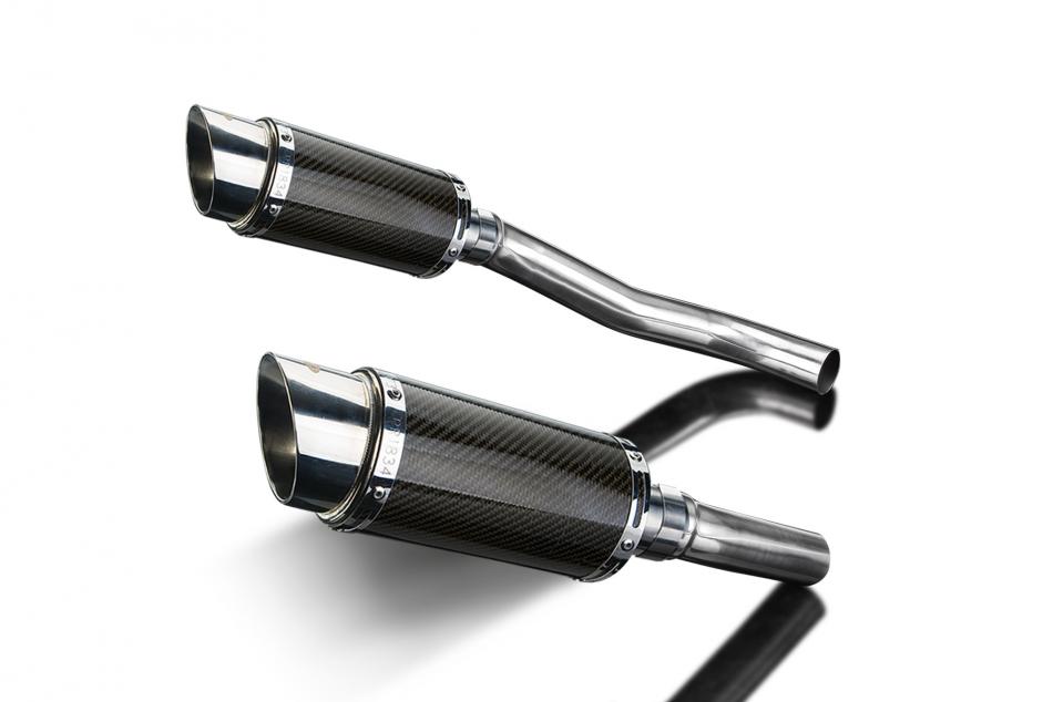 KAWASAKI Z1000 2007-2009 200mm ROUND CARBON  SILENCER EXHAUST KIT