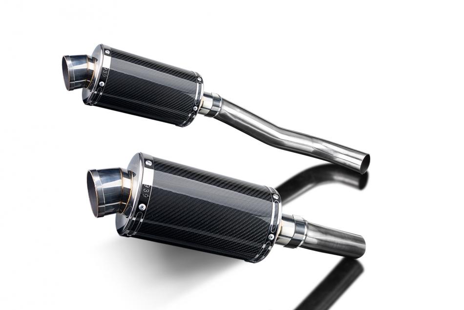KAWASAKI Z1000 2007-2009 225mm OVAL CARBON SILENCER EXHAUST KIT