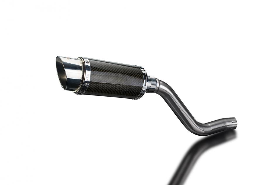 KLR650 C 1995-2003 / MINI 200mm (8 inch) ROUND CARBON FIBRE SILENCER