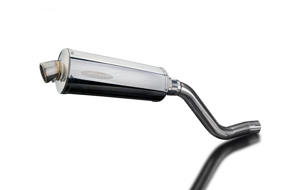 KLR650 C 1995-2003 / OVAL 350mm (14 inch) SILENCER 304 STAINLESS STEEL