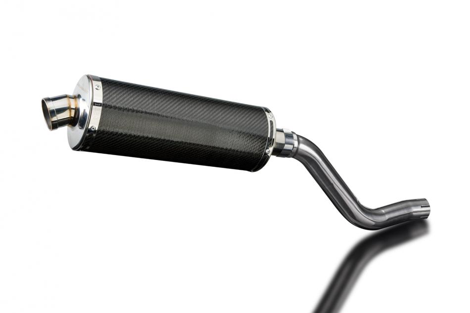 KLR650 C 1995-2003 / OVAL 350mm (14 inch) CARBON FIBRE SILENCER