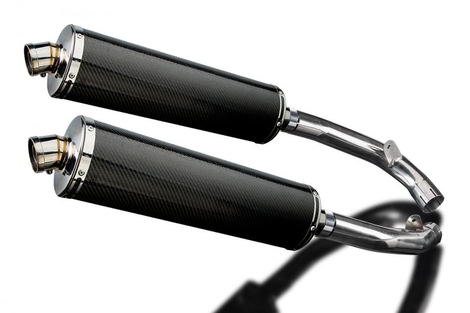 HONDA VTR1000 SP1 2000-2001 450mm OVAL CARBON BSAU SILENCER EXHAUST KIT