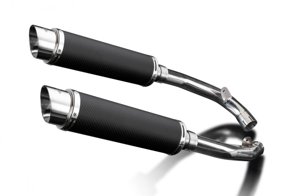 HONDA VTR1000 SP1 2000-2001 350mm CARBON ROUND BSAU SILENCER EXHAUST KIT