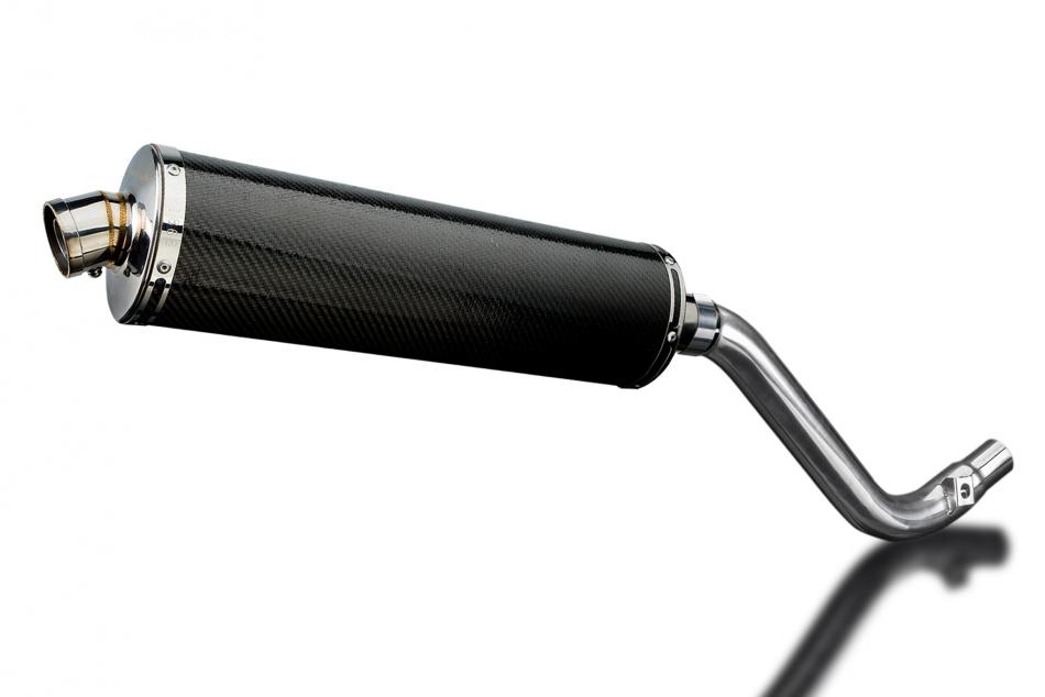 SUZUKI DR650 SE 1996-2019 450mm OVAL CARBON BSAU SILENCER EXHAUST KIT
