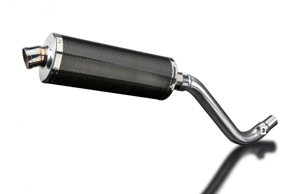 SUZUKI DR650 SE 1996-2019 350mm OVAL CARBON BSAU SILENCER EXHAUST KIT