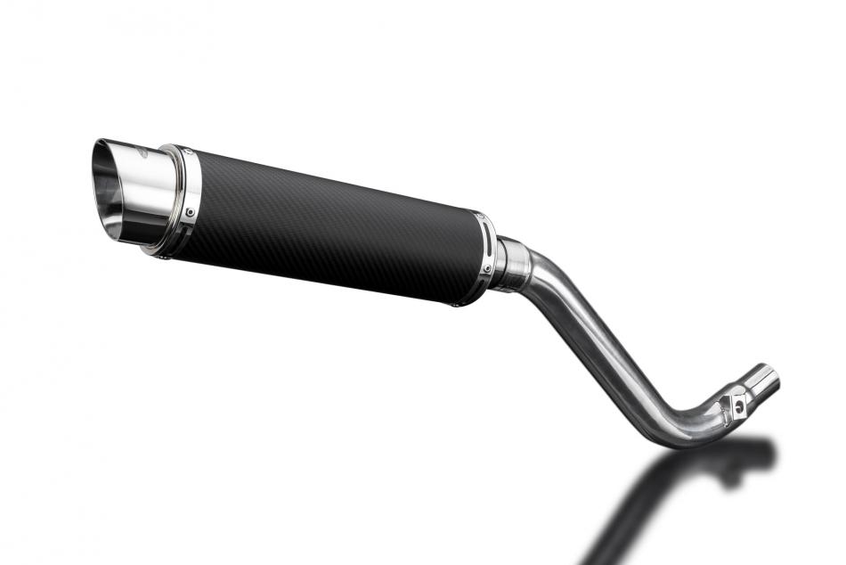SUZUKI DR650 SE 1996-2019 350mm CARBON ROUND BSAU SILENCER EXHAUST KIT