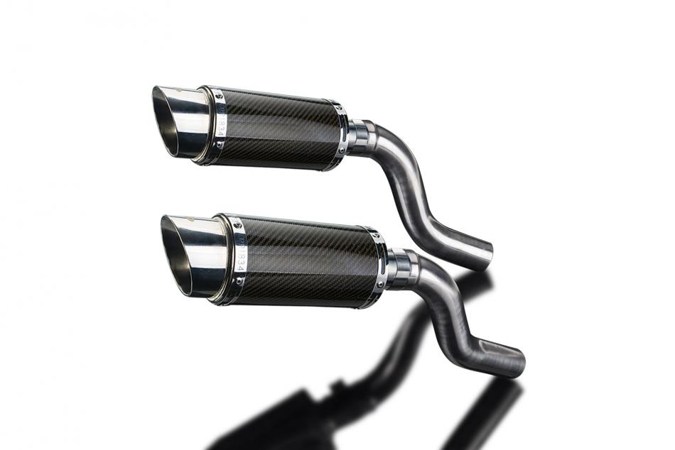 KAWASAKI Z1000SX 2010-19 TOURER 200mm ROUND CARBON  SILENCER EXHAUST KIT