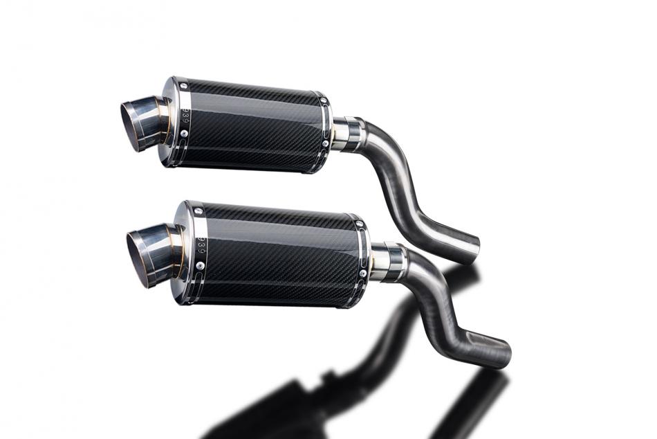 KAWASAKI Z1000SX 2010-19 TOURER 225mm OVAL CARBON SILENCER EXHAUST KIT