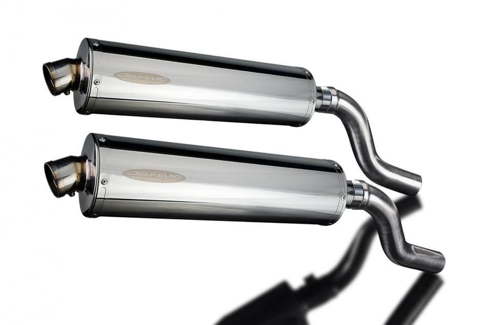 KAWASAKI Z1000SX 2010-19 TOURER 450mm OVAL STAINLESS BSAU SILENCER EXHAUST KIT