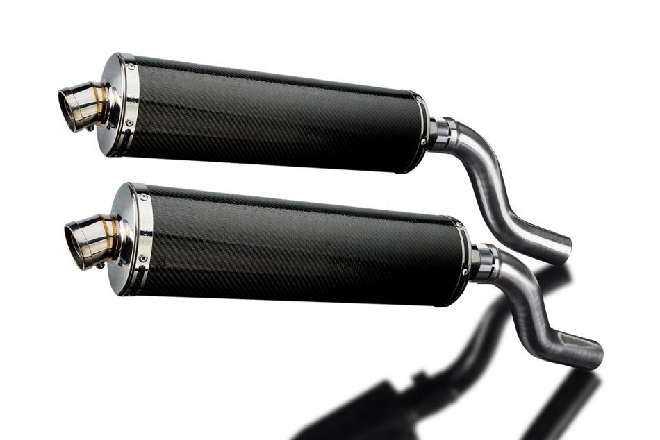 KAWASAKI Z1000SX 2010-19 TOURER 450mm OVAL CARBON BSAU SILENCER EXHAUST KIT