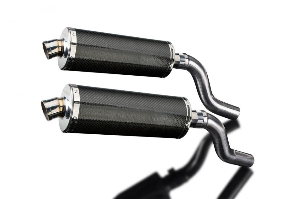 KAWASAKI Z1000SX 2010-19 TOURER 350mm OVAL CARBON BSAU SILENCER EXHAUST KIT