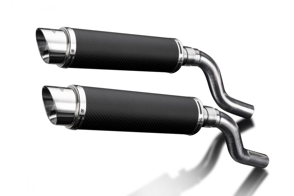 KAWASAKI Z1000SX 2010-19 TOURER 350mm CARBON ROUND BSAU SILENCER EXHAUST KIT
