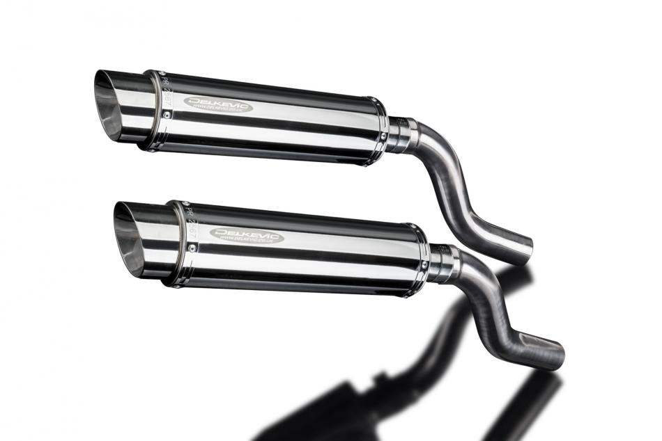 KAWASAKI Z1000SX 2010-19 TOURER 350mm ROUND STAINLESS BSAU SILENCER EXHAUST KIT