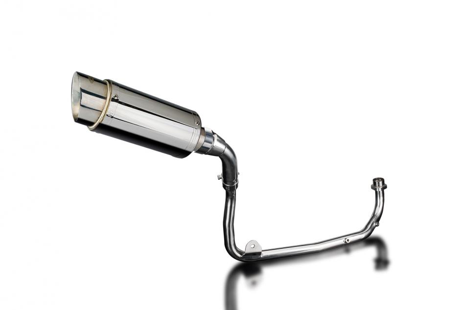 HONDA MSX125 GROM 13-15 MUDGUARD FULL EXHAUST SYSTEM 200mm STAINLESS ROUND