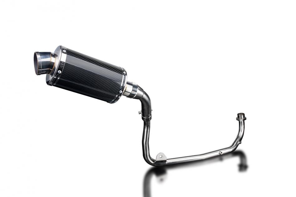 HONDA MSX125 GROM 13-15 MUDGUARD FULL EXHAUST SYSTEM 225mm CARBON OVAL