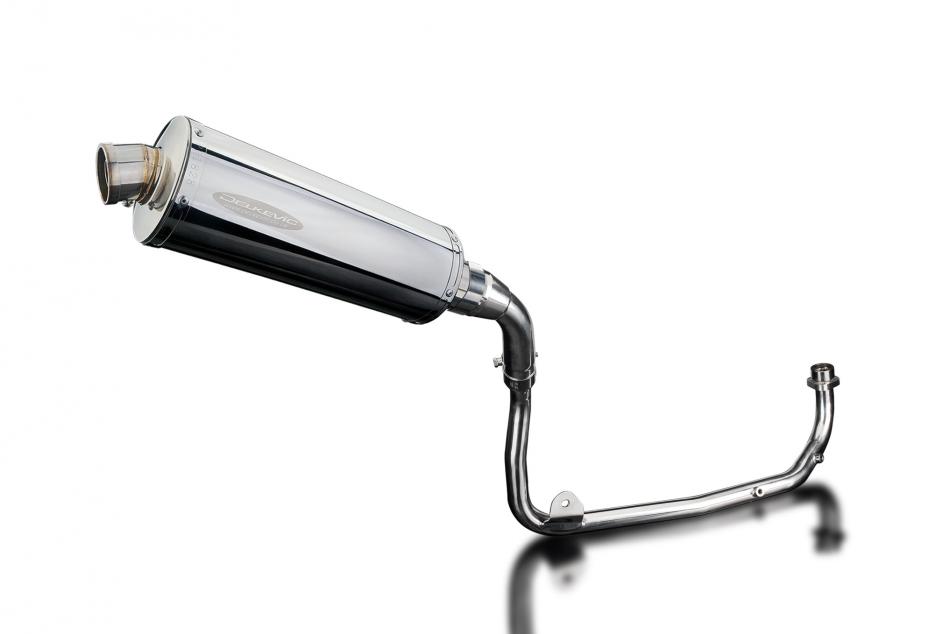 HONDA MSX125 GROM 13-15 MUDGUARD FULL EXHAUST SYSTEM 350mm STAINLESS OVAL