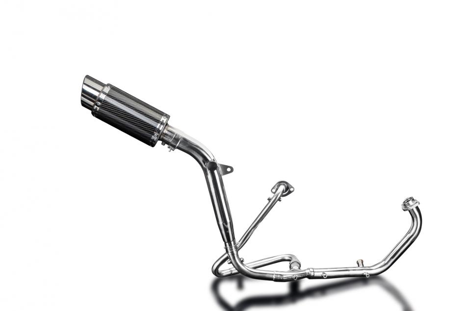 HONDA XL125V VARADERO FULL EXHAUST SYSTEM 200mm CARBON ROUND SILENCER