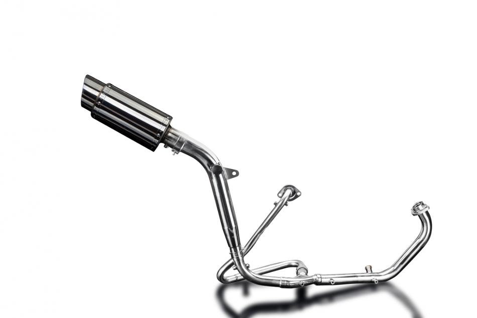 HONDA XL125V VARADERO FULL EXHAUST SYSTEM 200mm STAINLESS ROUND SILENCER