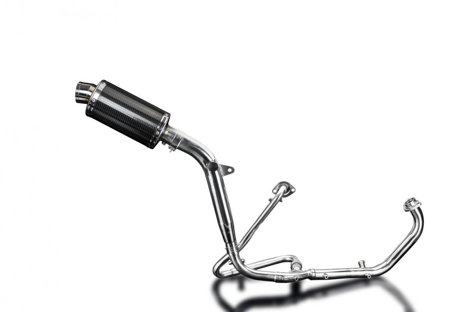 HONDA XL125V VARADERO FULL EXHAUST SYSTEM 225mm CARBON OVAL SILENCER