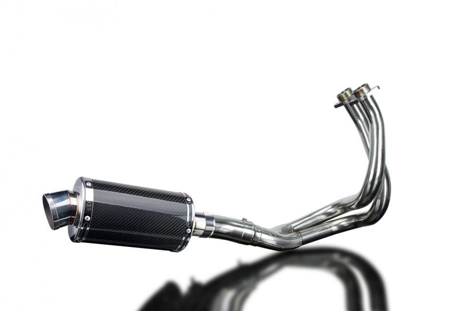 Kawasaki Z650 2017-2023 Complete Exhaust 2-1 225mm Oval Carbon Silencer Can