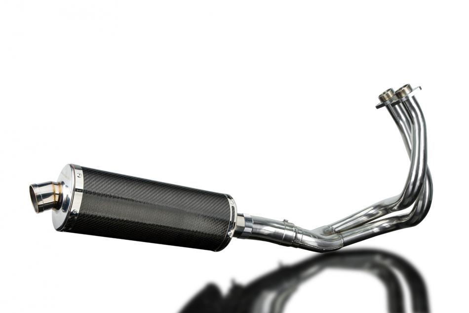 Kawasaki Z650 2017-2023 Complete Exhaust 2-1 350mm Oval Carbon Silencer Can