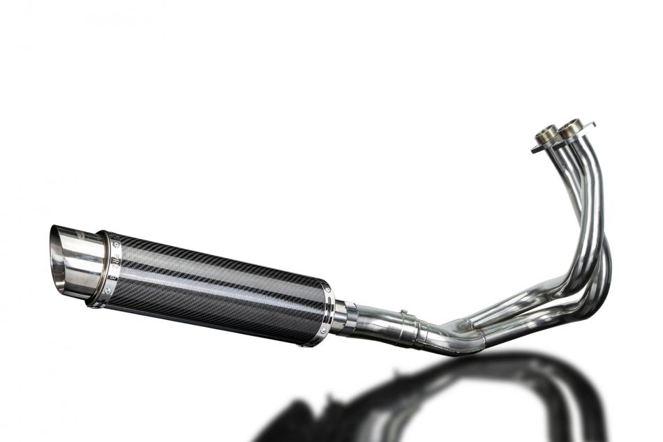 Kawasaki Z650 2017-2023 Complete Exhaust 2-1 350mm Round Carbon Silencer Can