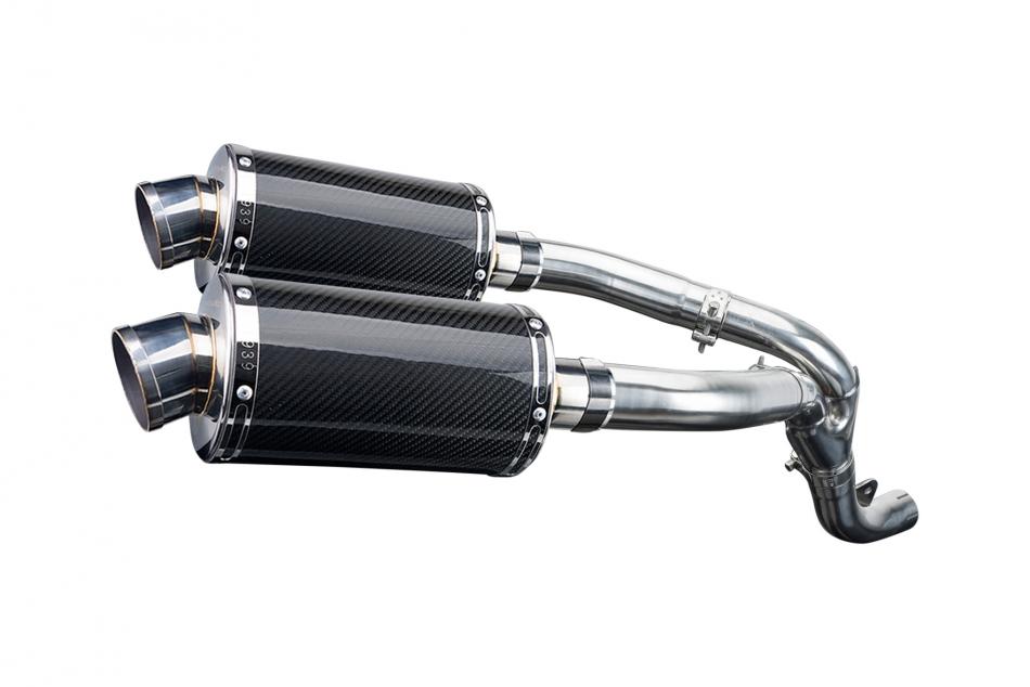 KAWASAKI ZX10R NINJA 2006-2007 225mm OVAL CARBON SILENCER EXHAUST KIT