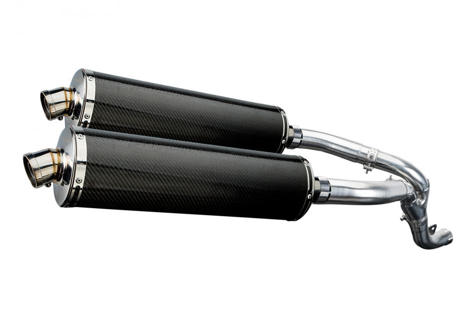 KAWASAKI ZX10R NINJA 2006-2007 450mm OVAL CARBON BSAU SILENCER EXHAUST KIT