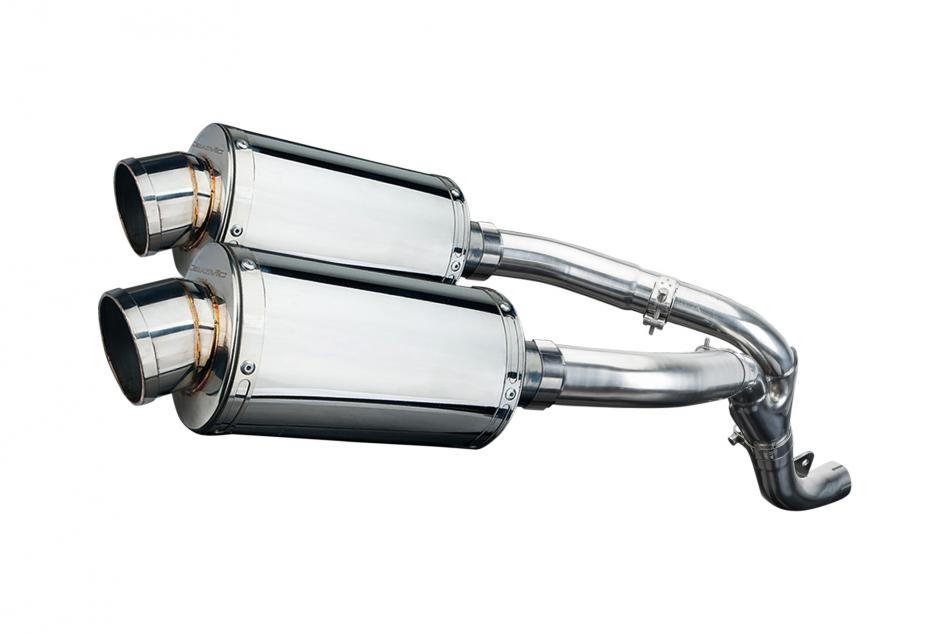 KAWASAKI ZX10R NINJA 2006-2007 225mm OVAL STAINLESS SILENCER EXHAUST KIT