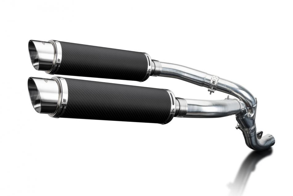 KAWASAKI ZX10R NINJA 2006-2007 350mm CARBON ROUND BSAU SILENCER EXHAUST KIT
