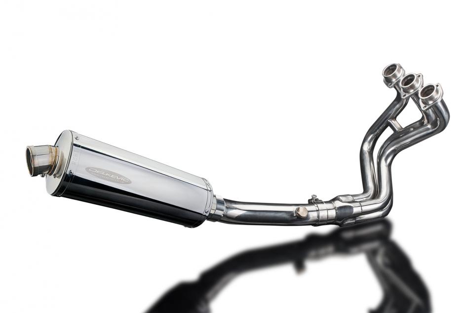 YAMAHA XSR900 16-20 FULL EXHAUST SYSTEM 350mm STAINLESS OVAL BSAU SILENCER