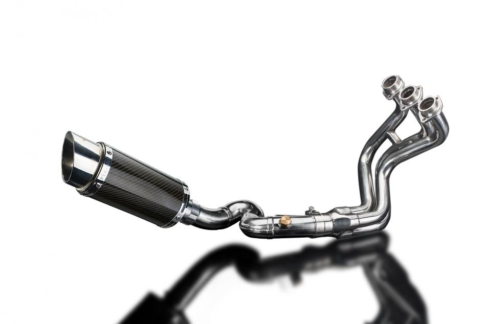 YAMAHA TRACER 900 2015-20 FULL EXHAUST SYSTEM 200mm CARBON ROUND SILENCER