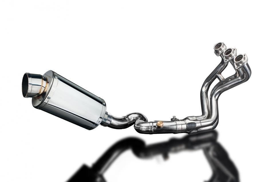 YAMAHA TRACER 900 2015-20 FULL EXHAUST SYSTEM 225mm STAINLESS OVAL SILENCER