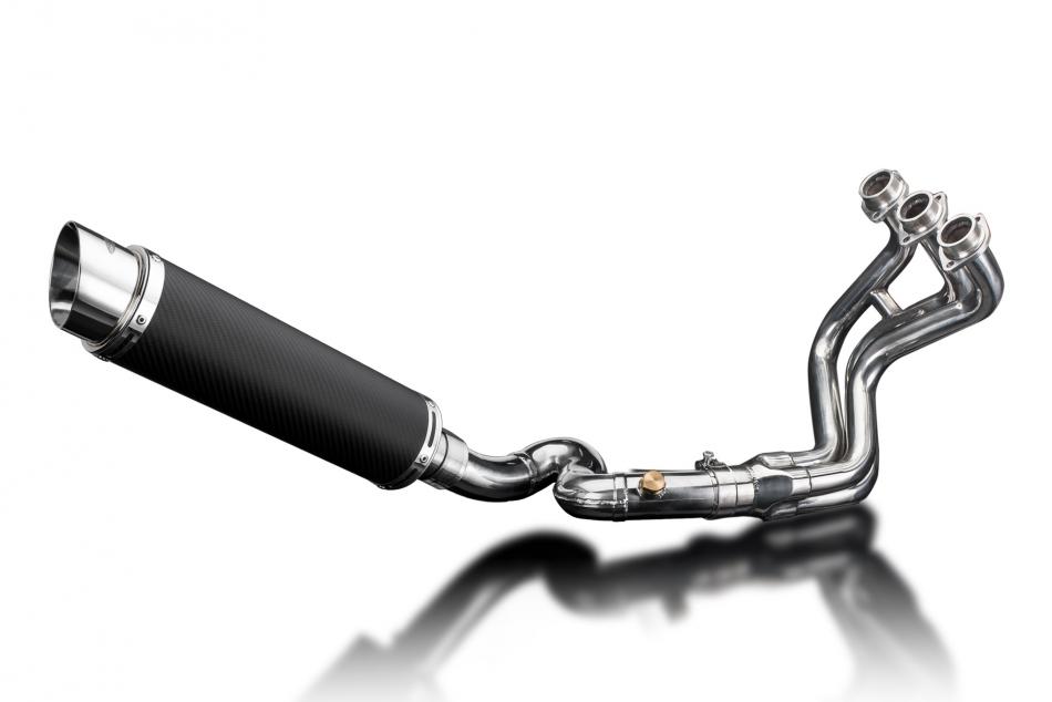 YAMAHA TRACER 900 2015-20 FULL EXHAUST SYSTEM 350mm CARBON ROUND SILENCER