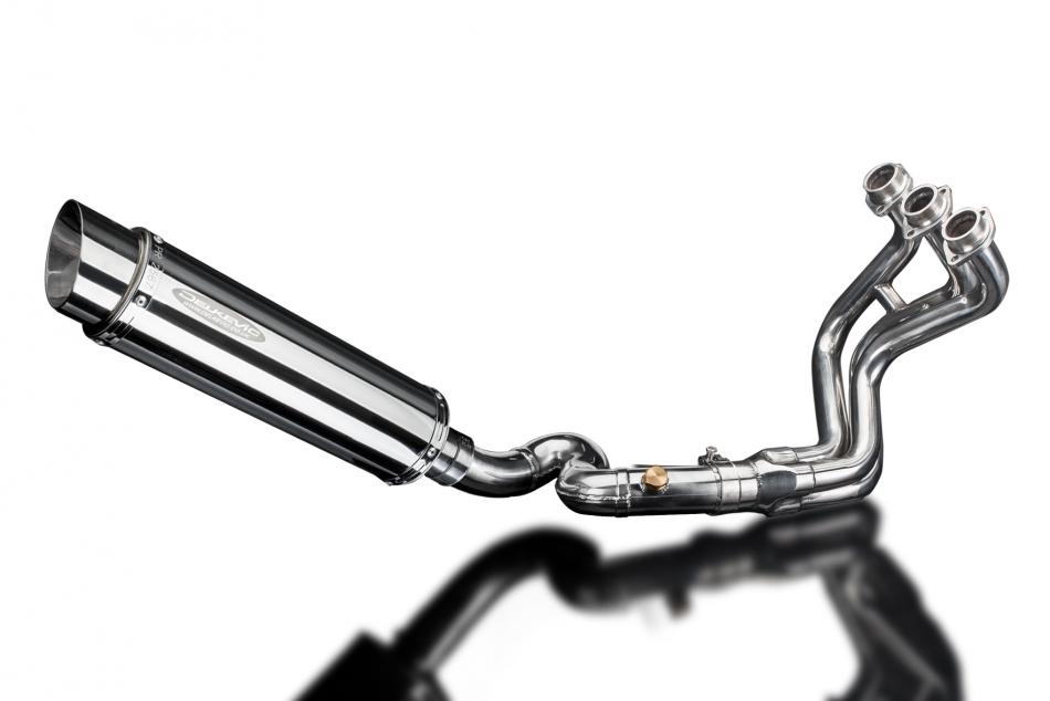 YAMAHA TRACER 900 2015-20 FULL EXHAUST SYSTEM 350mm STAINLESS ROUND SILENCER