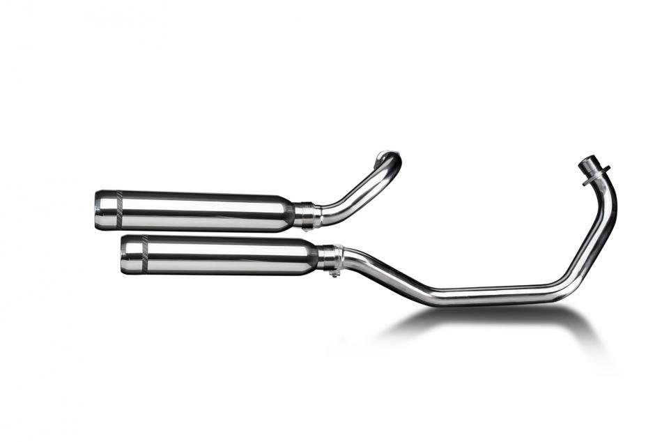 YAMAHA XV535 1987-2003 FULL 2-2 EXHAUST 410mm SILENCER BULLNOSE BAFFLE