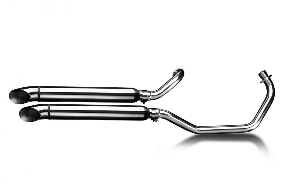 YAMAHA XV535 1987-2003 FULL 2-2 EXHAUST 550mm SILENCER TURNOUT BAFFLE