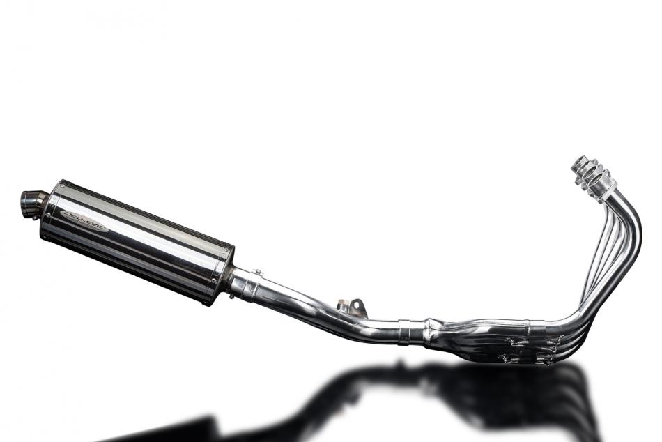 HONDA CB600F HORNET 2007-13 FULL EXHAUST 350mm STAINLESS OVAL BSAU SILENCER