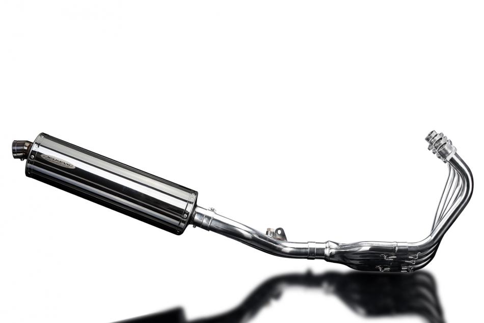 HONDA CB600F HORNET 2007-13 FULL EXHAUST 450mm STAINLESS OVAL BSAU SILENCER