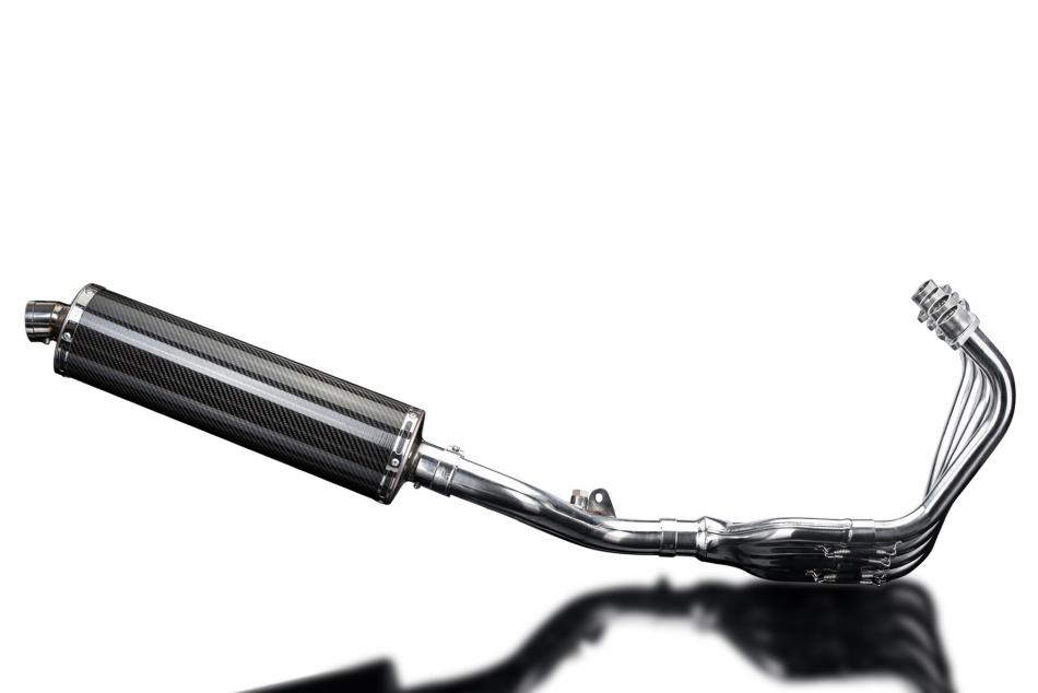 HONDA CB600F HORNET 2007-13 FULL EXHAUST 450mm CARBON OVAL BSAU SILENCER