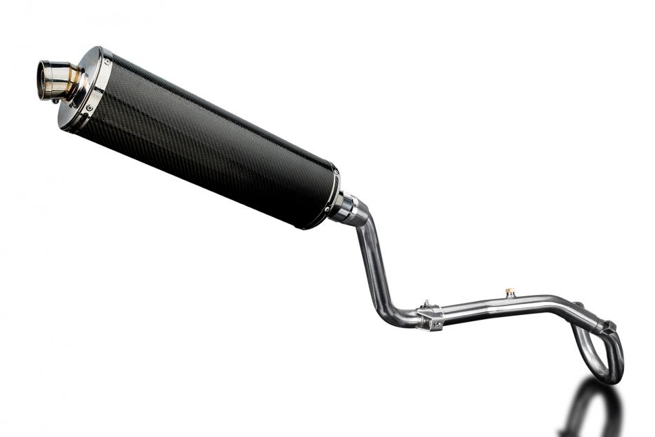 HONDA CRF250L 2017-2020 FULL EXHAUST SYSTEM 450mm CARBON OVAL BSAU SILENCER