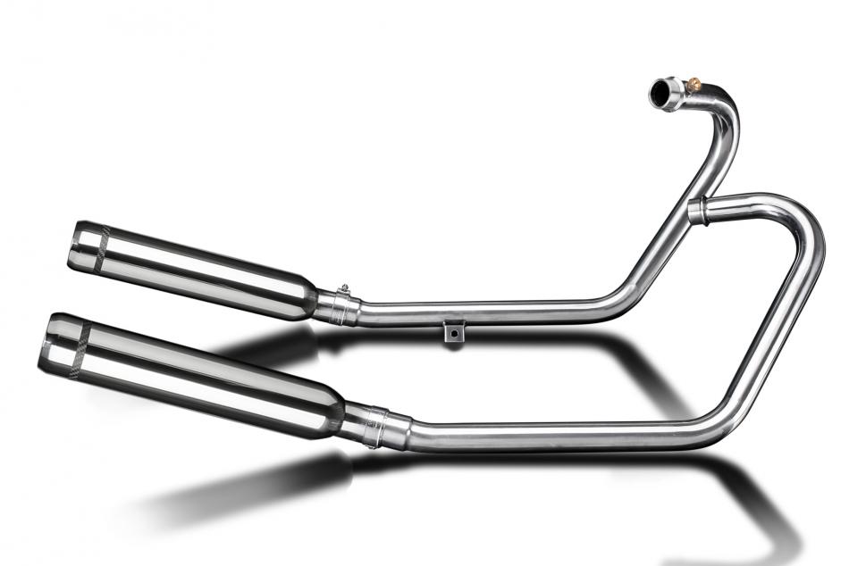 TRIUMPH BONNEVILLE BOBBER 2017-2022 FULL EXHAUST 410mm CUSTOM SILENCER BULL NOSE