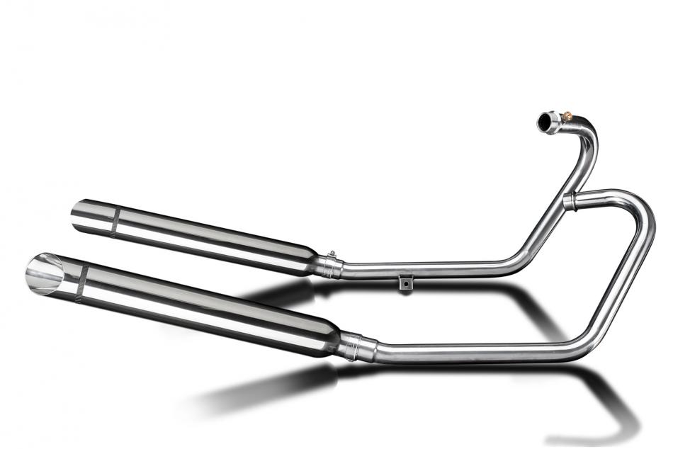 TRIUMPH BONNEVILLE BOBBER 2017-2022 FULL EXHAUST 550mm CUSTOM SILENCER SLASH CUT