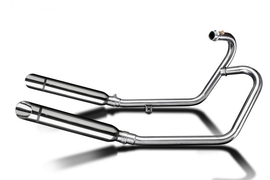 TRIUMPH BONNEVILLE BOBBER 2017-2022 FULL EXHAUST 410mm CUSTOM SILENCER SLASH CUT