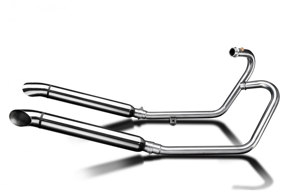 TRIUMPH BONNEVILLE BOBBER 2017-2022 FULL EXHAUST 550mm CUSTOM SILENCER TURN OUT