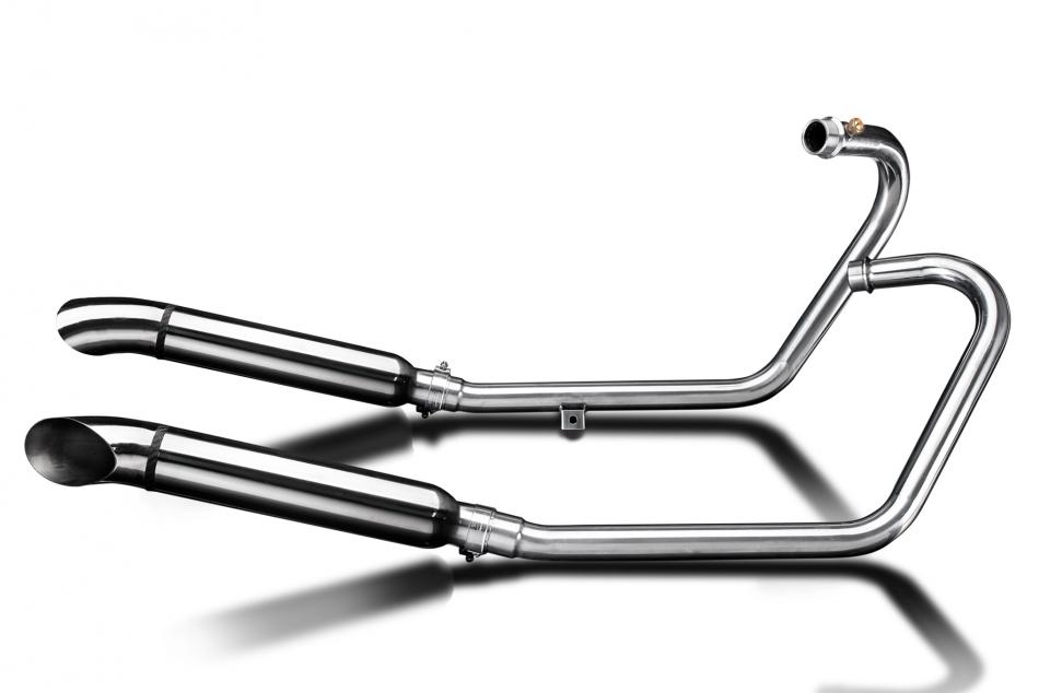 TRIUMPH BONNEVILLE BOBBER 2017-2022 FULL EXHAUST 410mm CUSTOM SILENCER TURN OUT