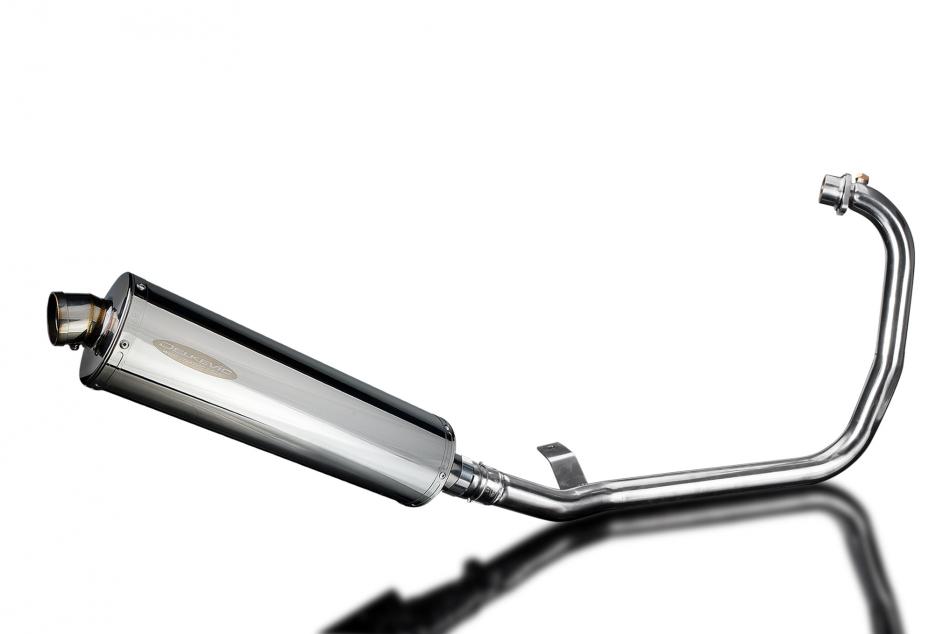 HIMALAYAN 2017-2024 OVAL 450mm SILENCER COMPLETE SYSTEM 304 STAINLESS STEEL